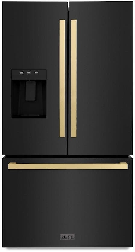 Black Stainless Steel And Champagne Bronze Square Handles