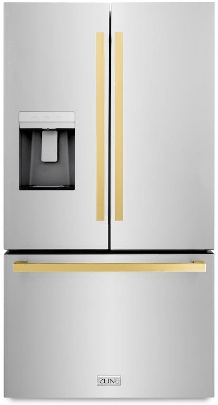 Fingerprint Resistant Stainless Steel And Polished Gold Square Handles
