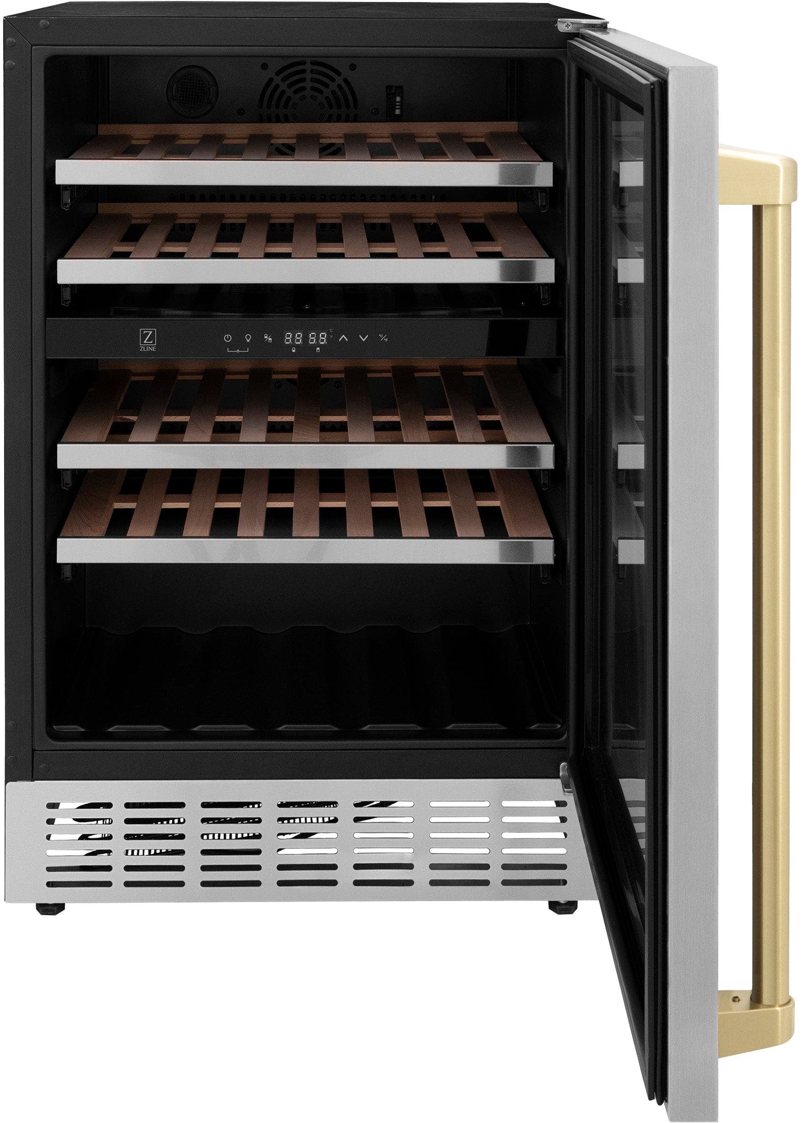 Zline RWVZUD24CB Stainless Steel With Champagne Bronze Accents