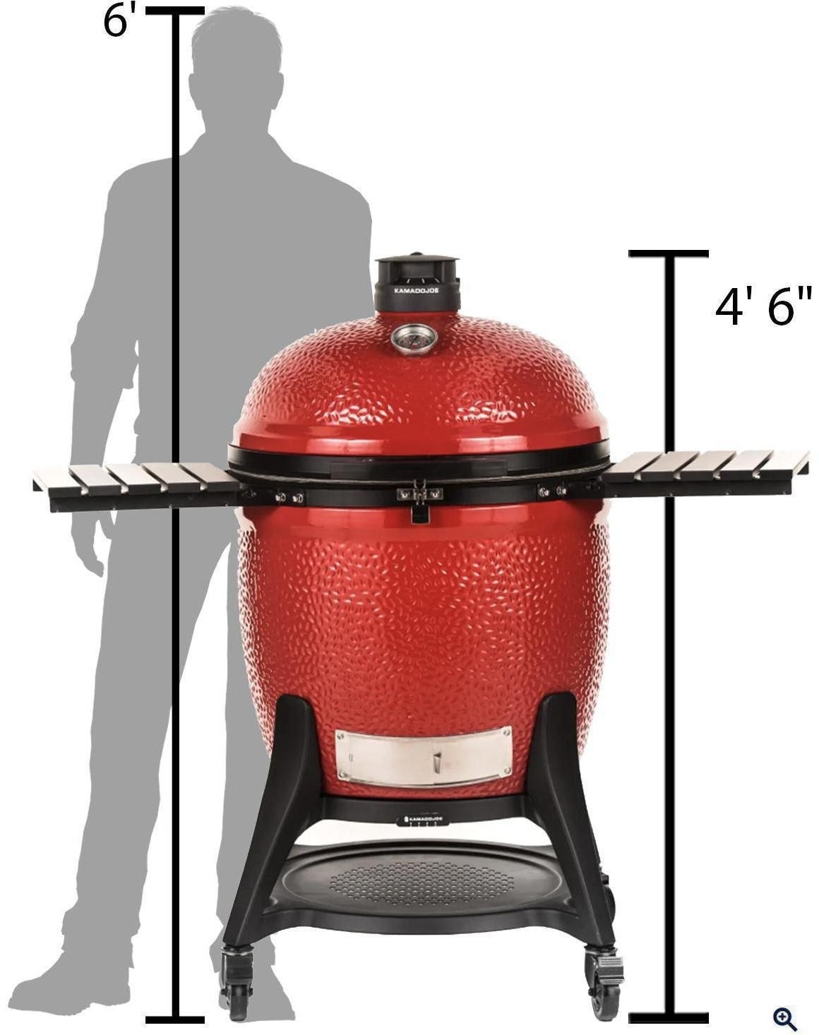 KamadoJoe KJ15041021 24 Inch Red With Cart