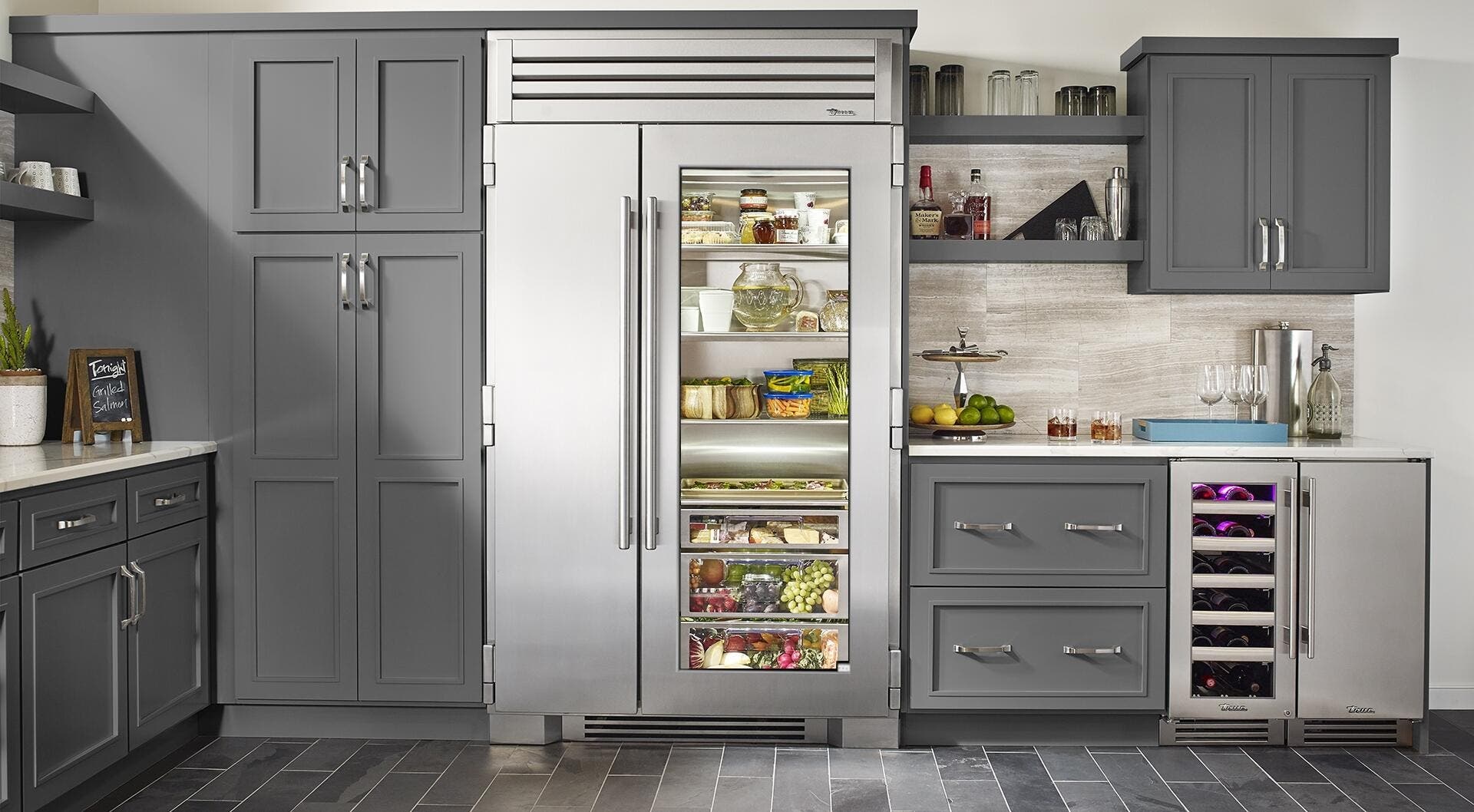 True Residential TR48SBSSGC Stainless Glass Door