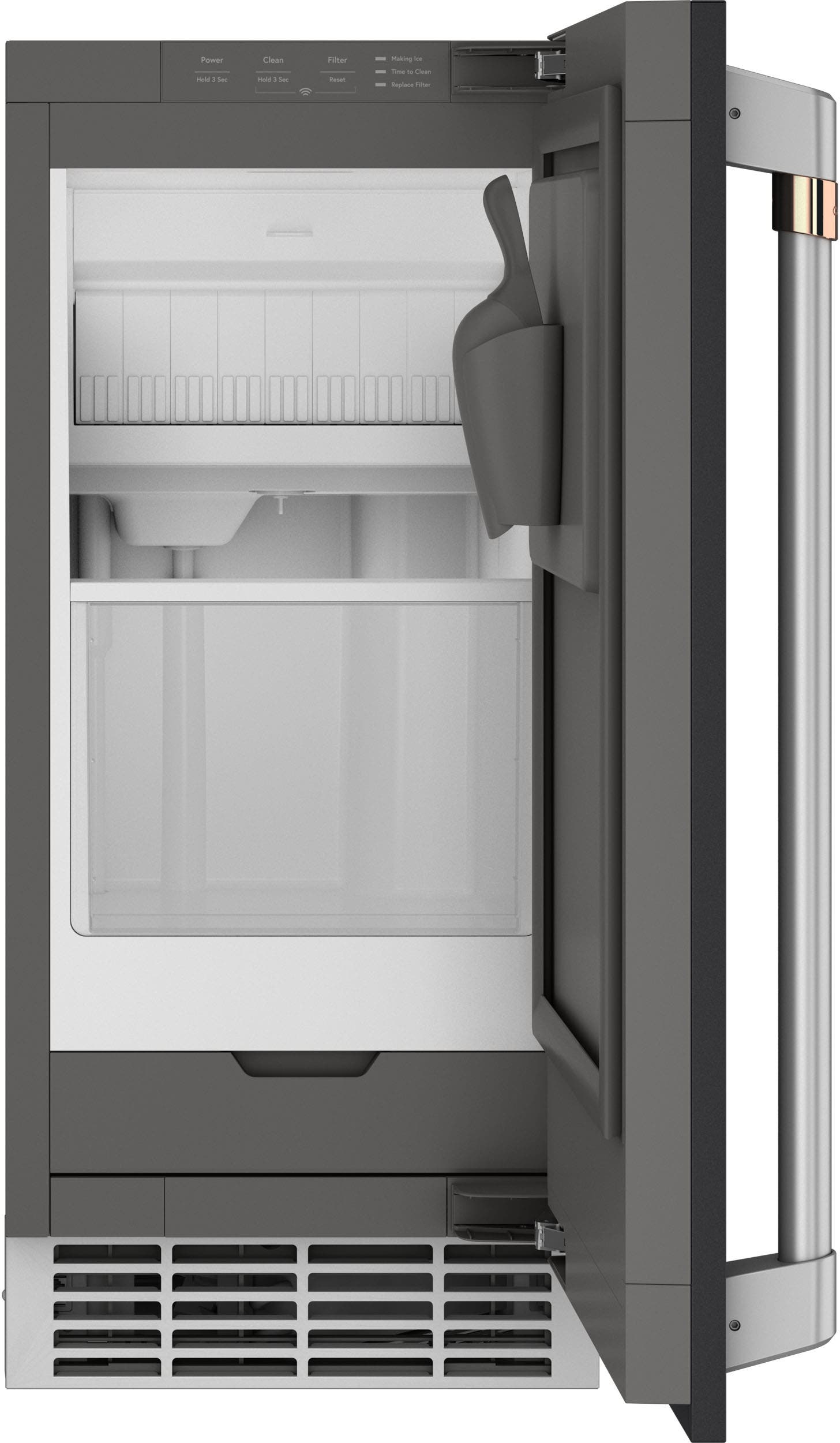 Cafe CK1UP150RD1 Matte Black/brushed Stainless