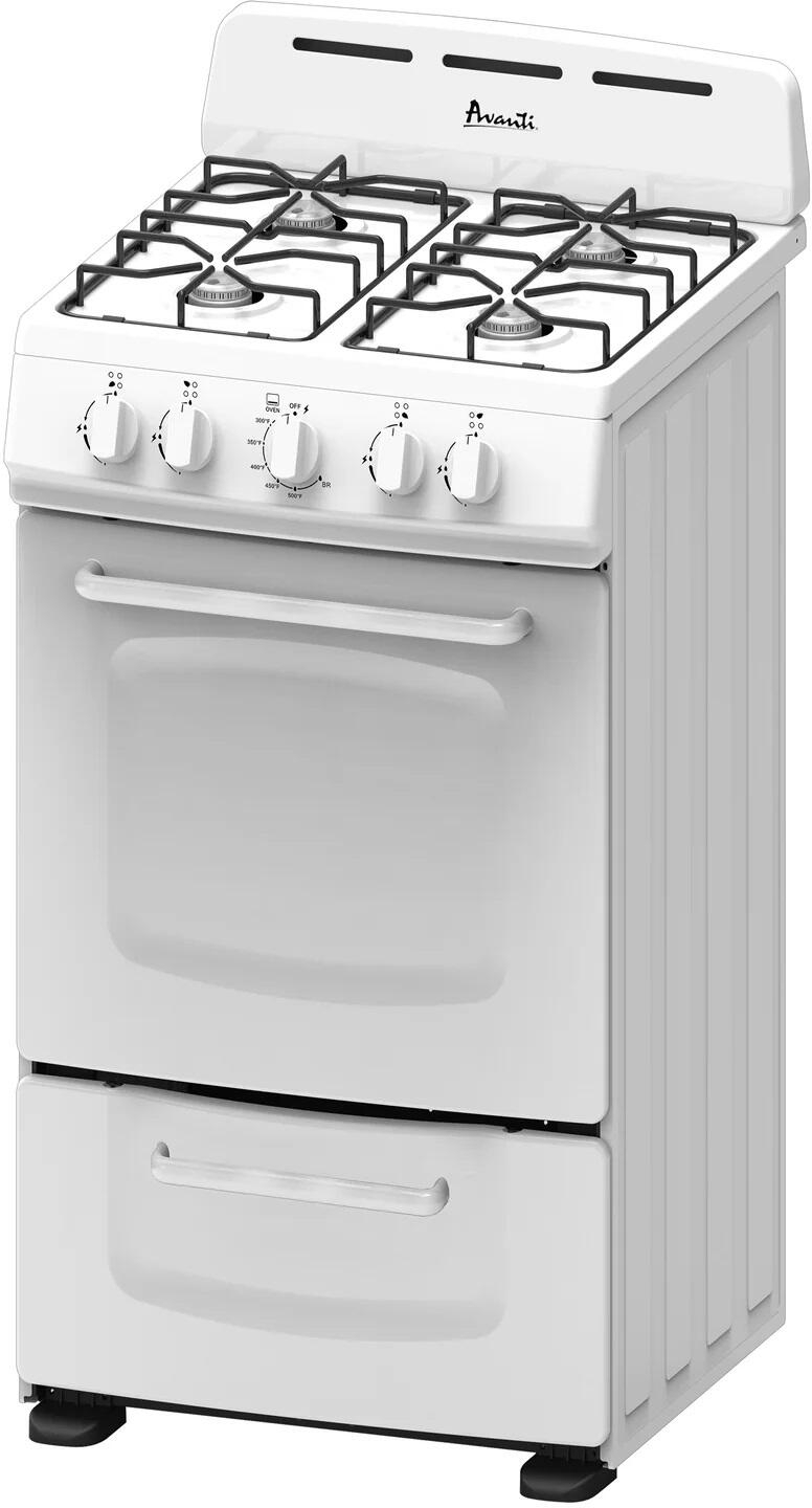 Avanti GRO24P0W 24 Inch Freestanding Gas Range