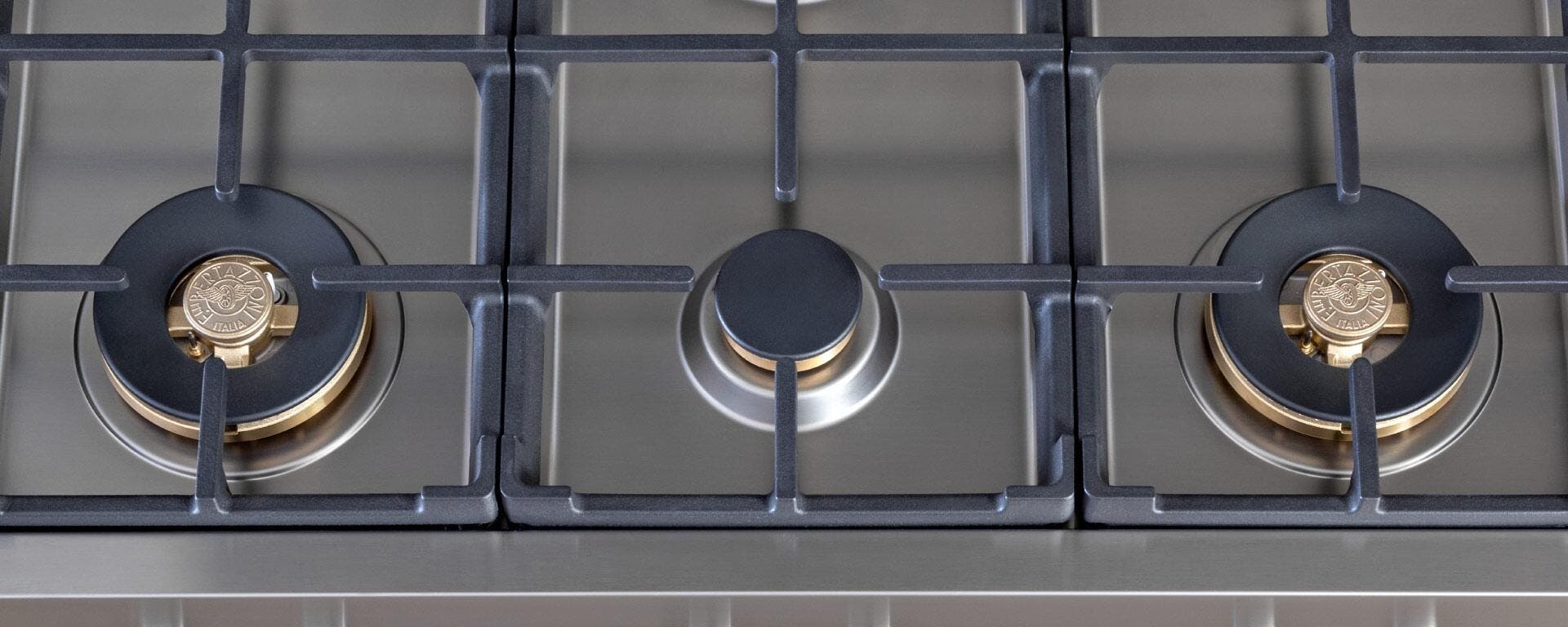 Bertazzoni PROF366RTBXT Stainless Steel, Brass Burners, Natural Gas