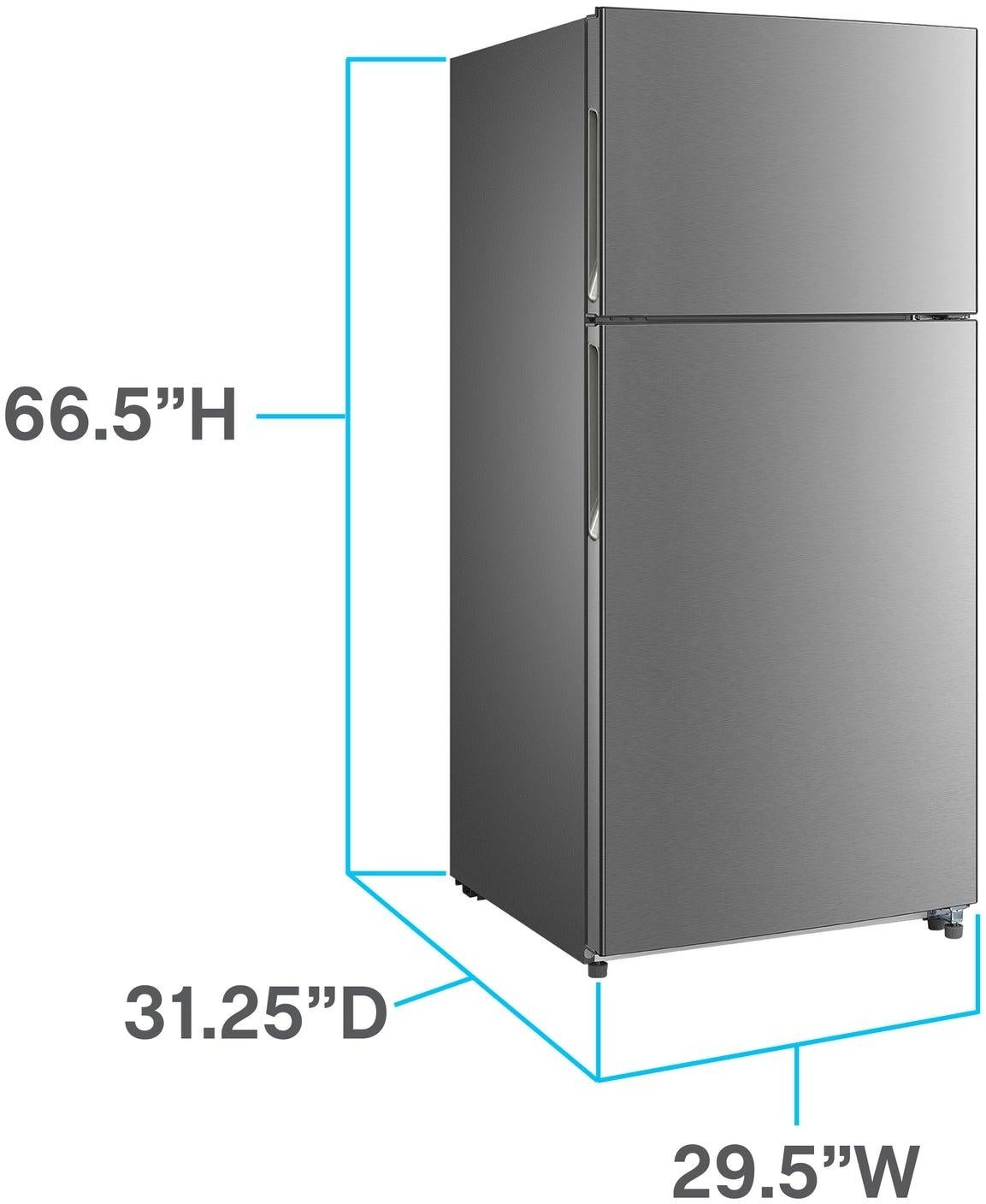 Avanti FF18D3S4 28 Inch, 18.0 Cu. Ft. Freestanding Top