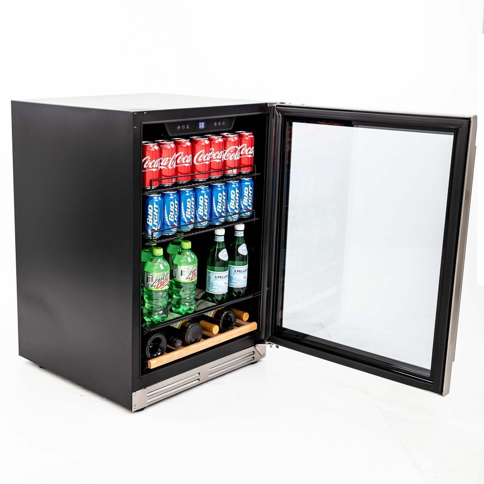 Avanti BCF54S3S Black Cabinet with Glass Door and Seamless Stainle...