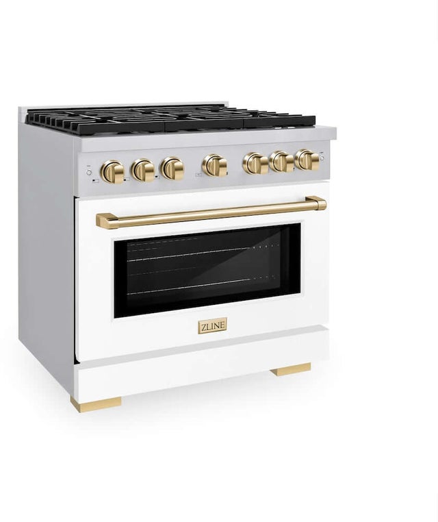 Zline SGRZWM36G Autograph Edition 36 in. 5.2 cu. ft. 6 Burner Gas ...