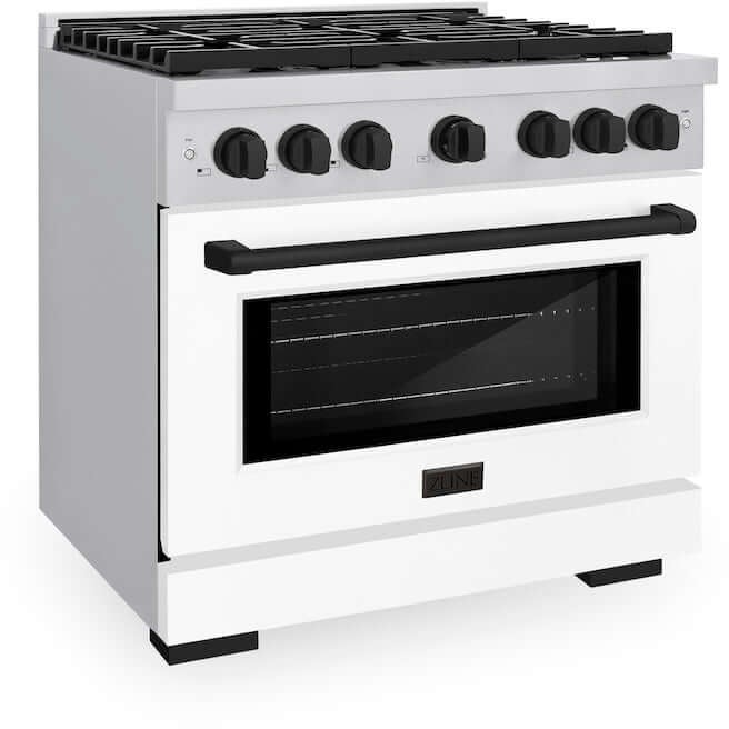 Zline SGRZWM36MB Autograph Edition 36 in. 5.2 cu. ft. 6 Burner Gas ...