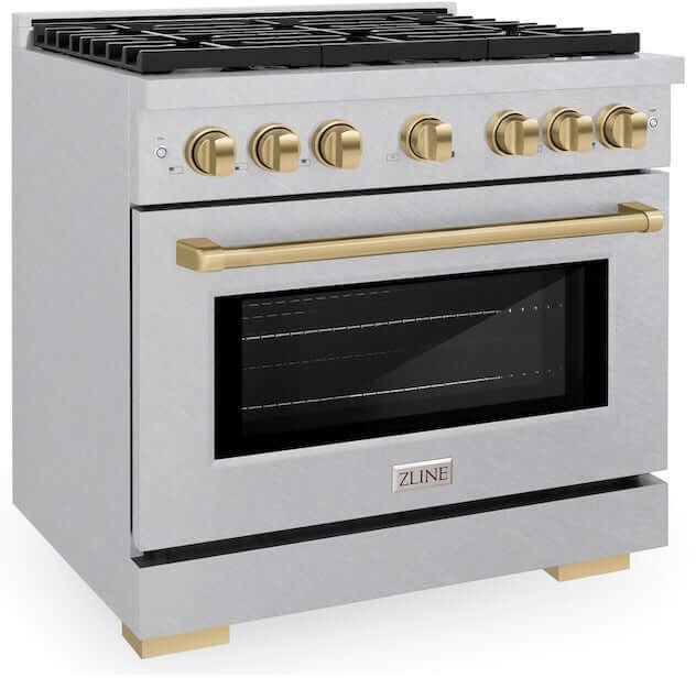 Zline SGRSZ36CB Autograph Edition 36 in. 5.2 cu. ft. 6 Burner Gas ...