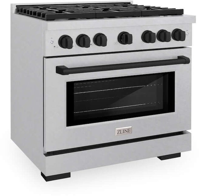 Zline SGRSZ36MB Autograph Edition 36 in. 5.2 cu. ft. 6 Burner Gas ...