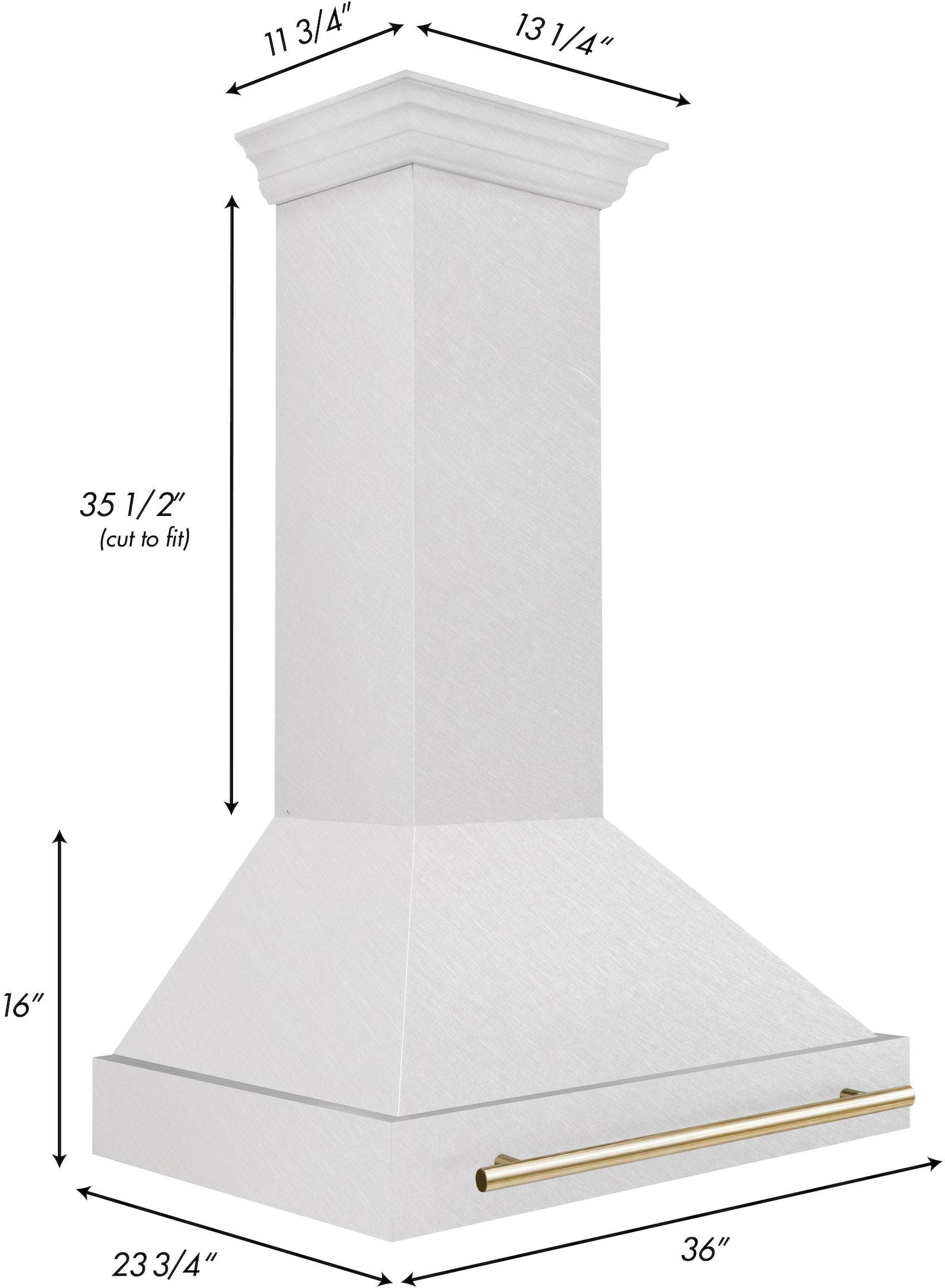 Zline 8654SNZ36MB Durasnow Stainless Steel with Black Matte Handle