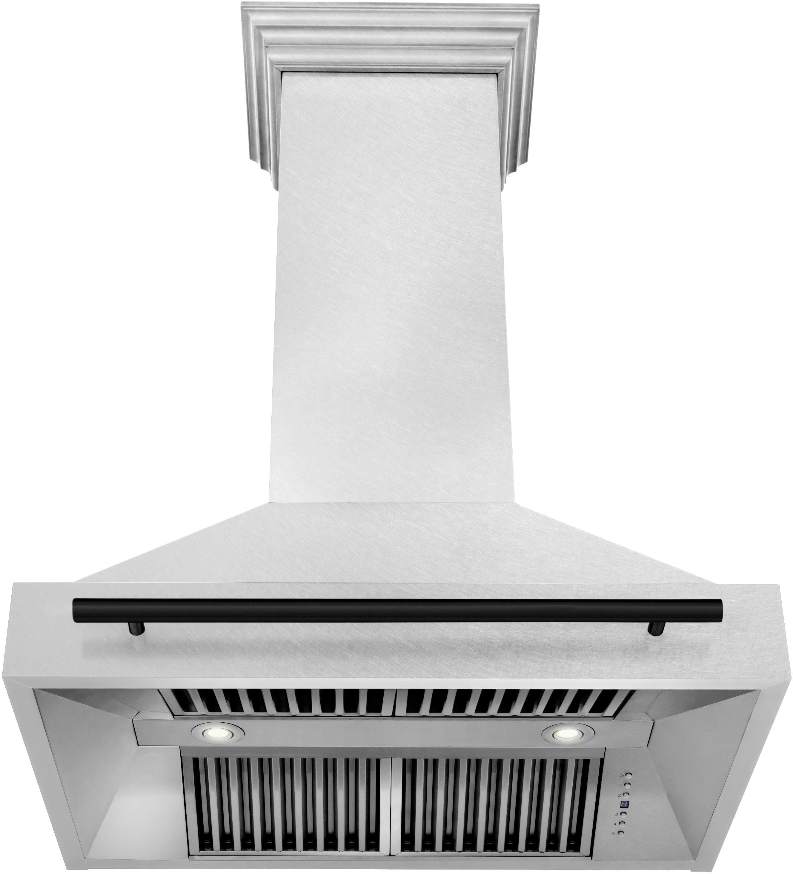 Zline 8654SNZ36MB Durasnow Stainless Steel with Black Matte Handle