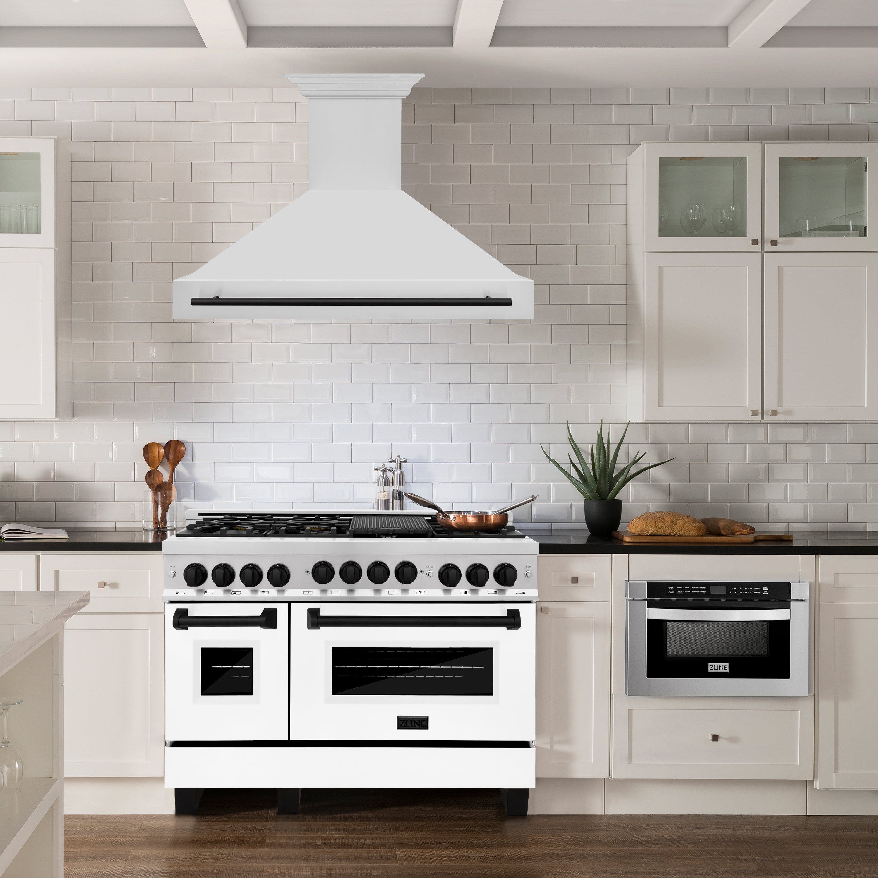 Zline 8654STZ48MB Stainless Steel with Matte Black Handle