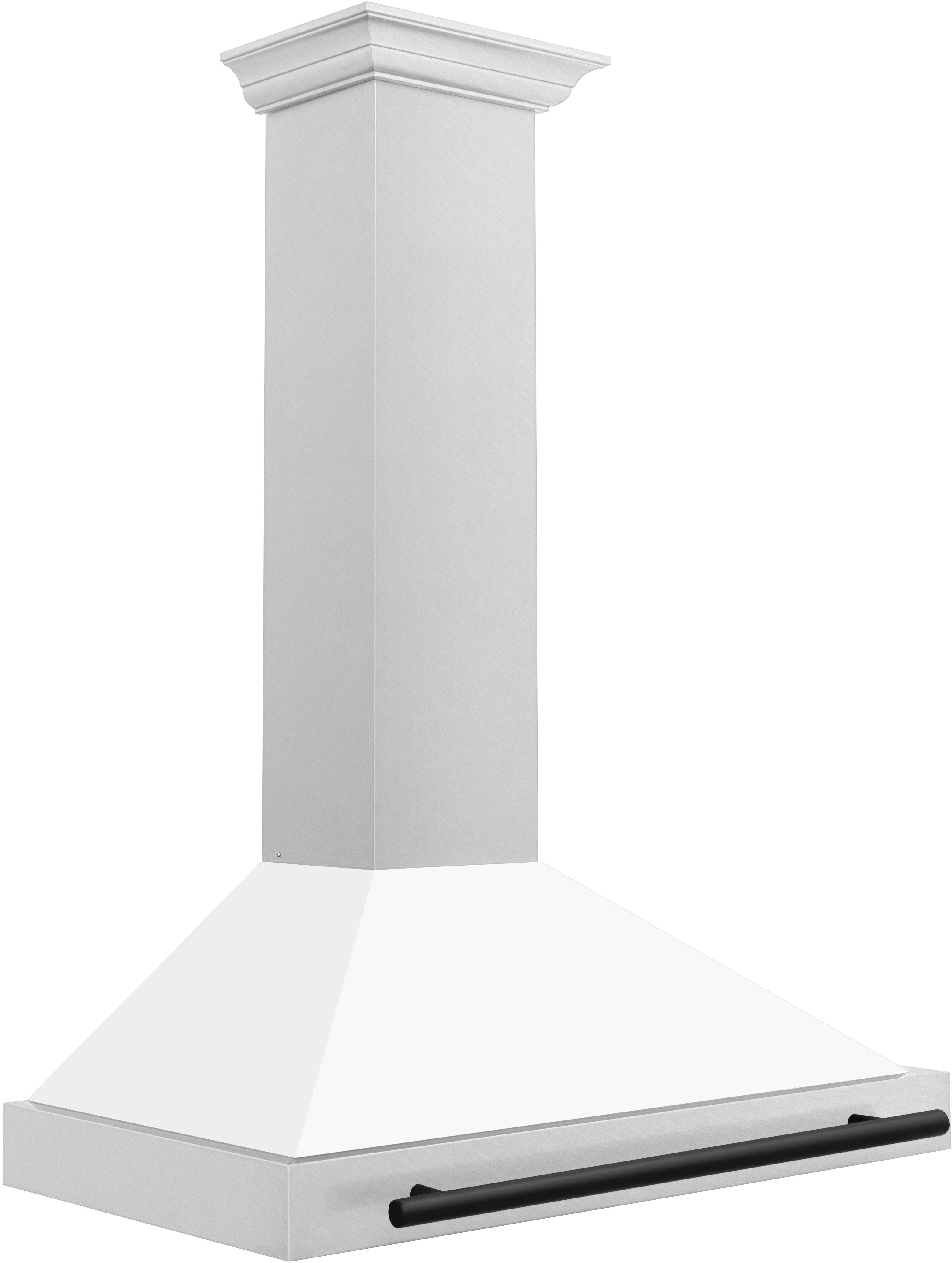 Zline KB4SNZWM36MB DuraSnow Stainless Steel with Matte White Shell an...