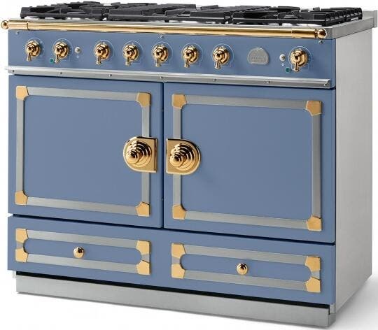 La Cornue C1LF Provence Blue With Stainless Steel & Polished Bras...