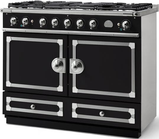 La Cornue C1NP Matte Black With Stainless Steel & Polished Chrome