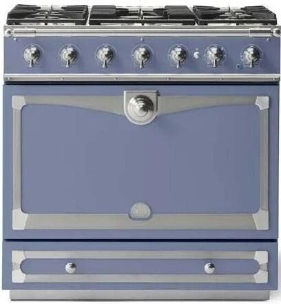 La Cornue C9LN Provence Blue With Stainless Steel & Satin Chrome