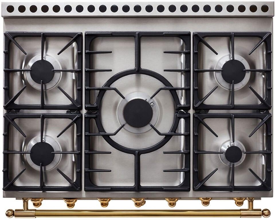 La Cornue C9MF Gloss Black With Stainless Steel & Polished Brass