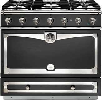 La Cornue C9NN Matte Black With Stainless Steel & Satin Chrome