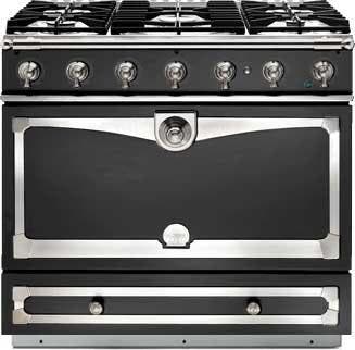 La Cornue C9NP Matte Black With Stainless Steel & Polished Chrome