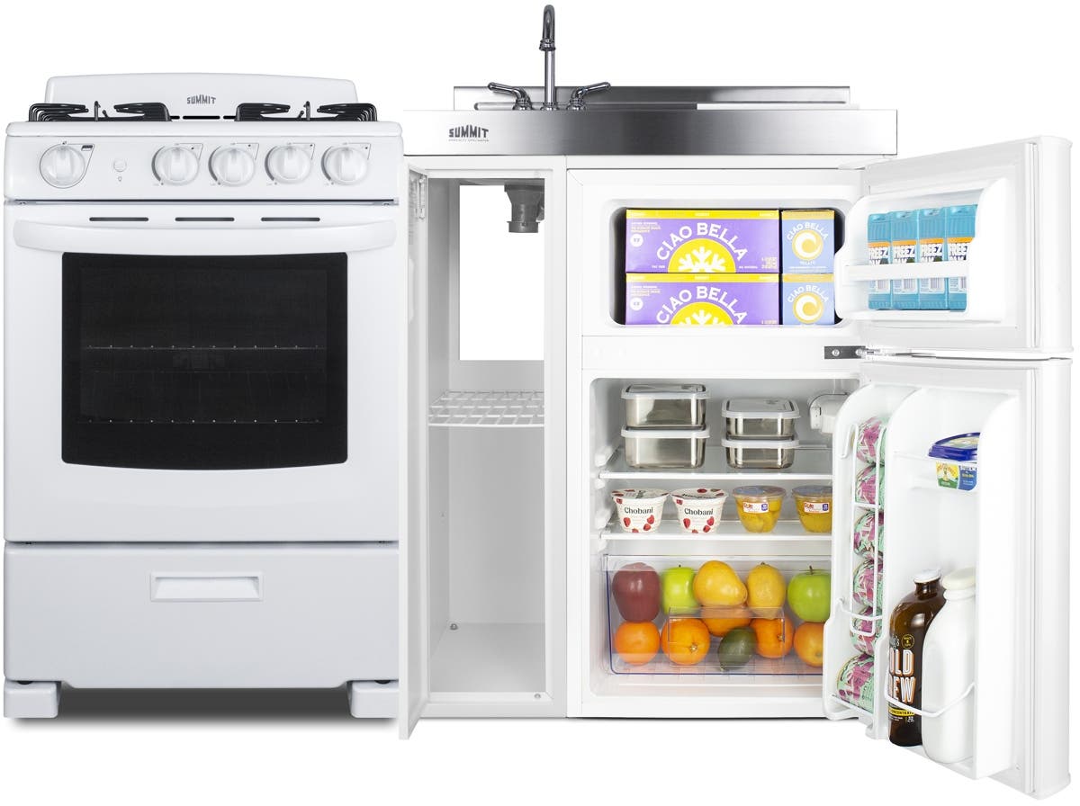 Summit ACK54GASW White, Gas Range