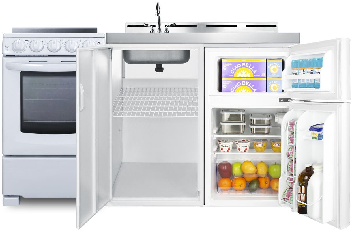 Summit ACK60ELSTW White, Smoothtop Range