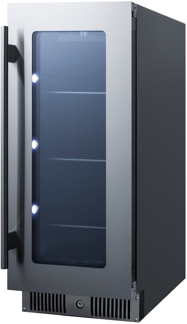 Summit CL156BV Stainless Steel and Black