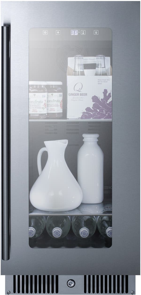 Summit CL156BV Stainless Steel and Black