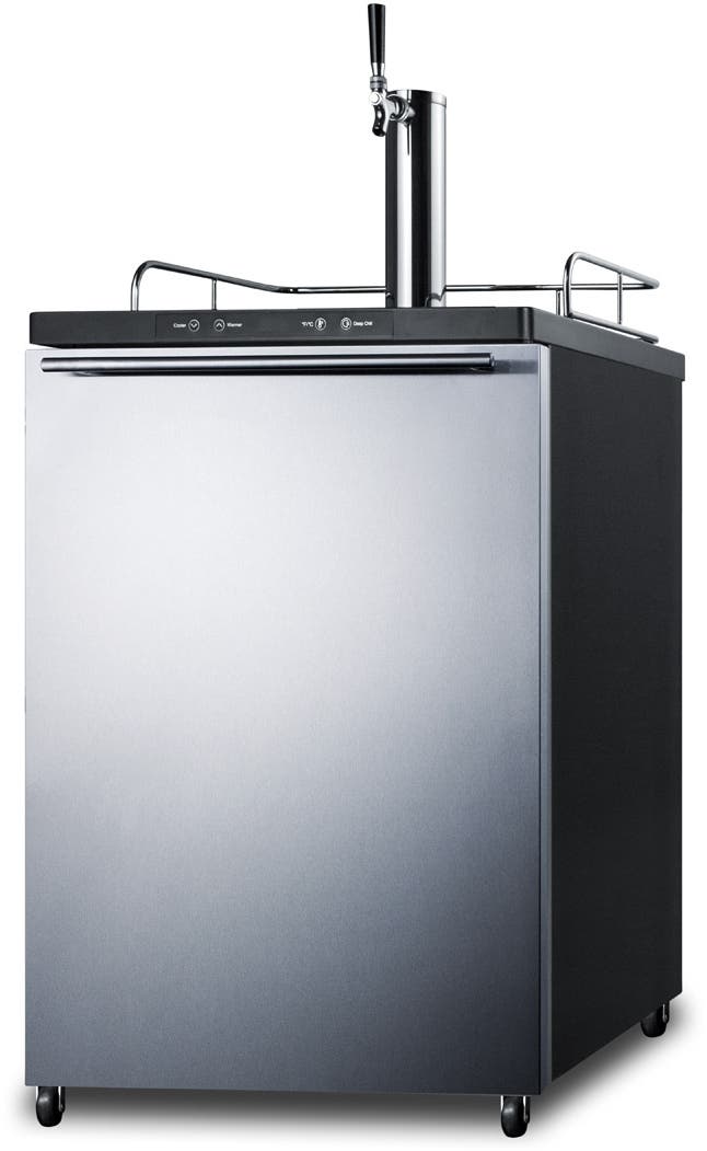 Summit SBC635MBI7SSHH Stainless Steel/Black, Horizontal Handle