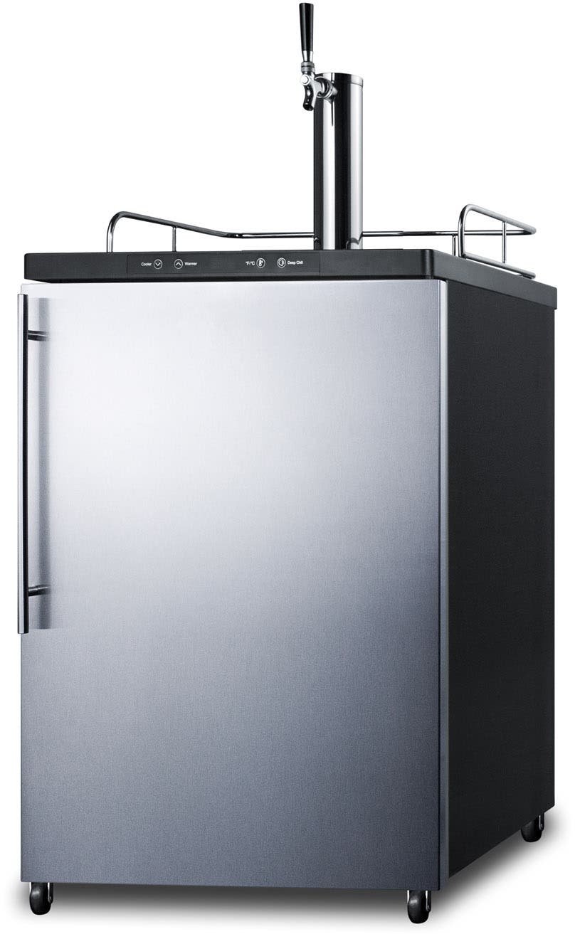 Summit SBC635MBI7SSHV Stainless Steel/Black, Pro Vertical Handle