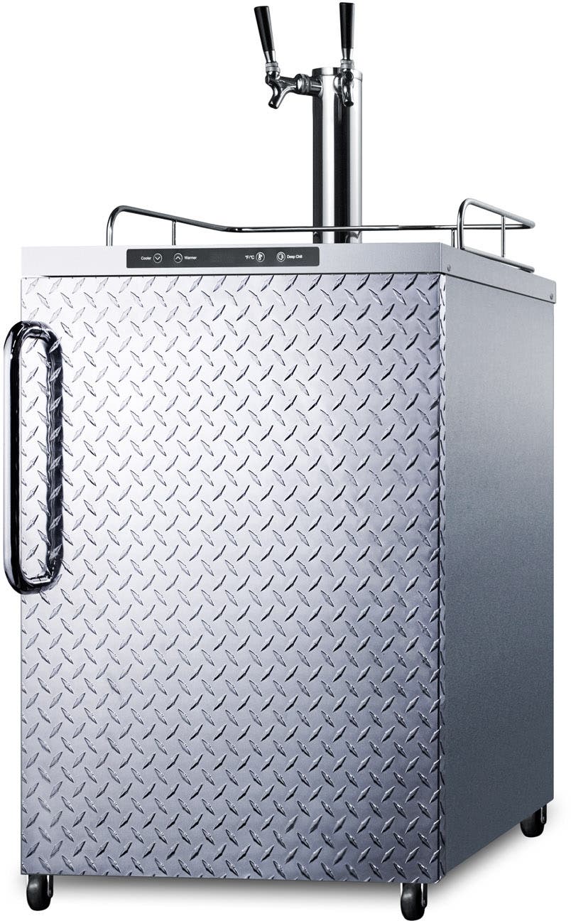 Summit SBC635MBIDPLTWIN Diamond Plate/Black, Towel Bar Handle