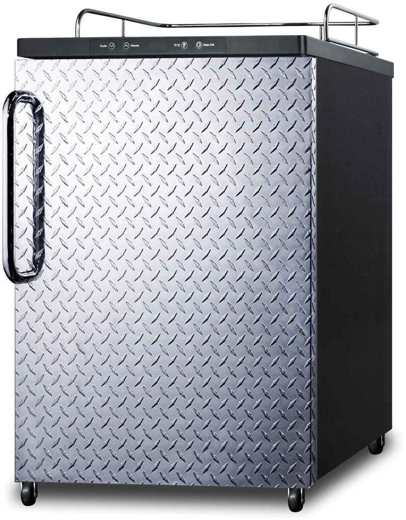 Summit SBC635MBINKDPL Diamond Plate/Black, Towel Bar Handle