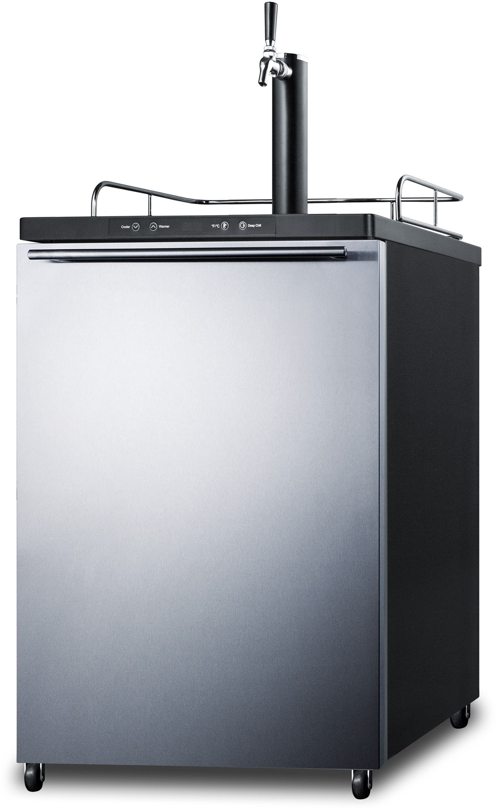 Summit SBC635MBISSHH Stainless Steel/Black, Horizontal Handle