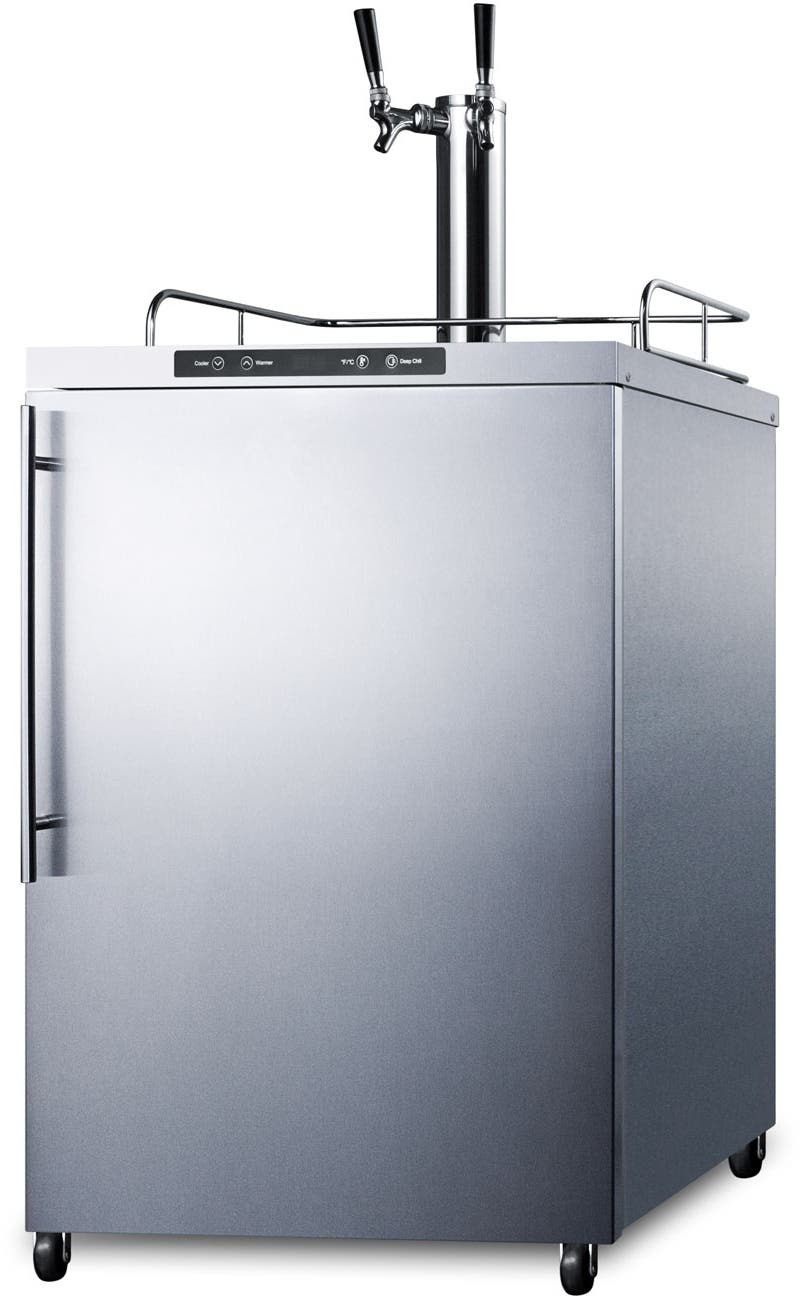 Summit SBC635MOS7HVTWIN Stainless Steel, Vertical Handle, Dual Tap