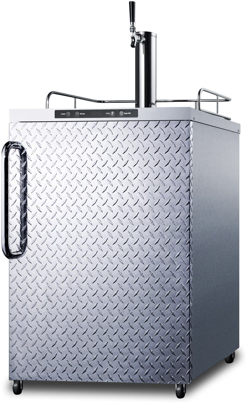 Summit SBC635MOSDPL Diamond Plate/Stainless Steel, Towel Bar Handle, T...