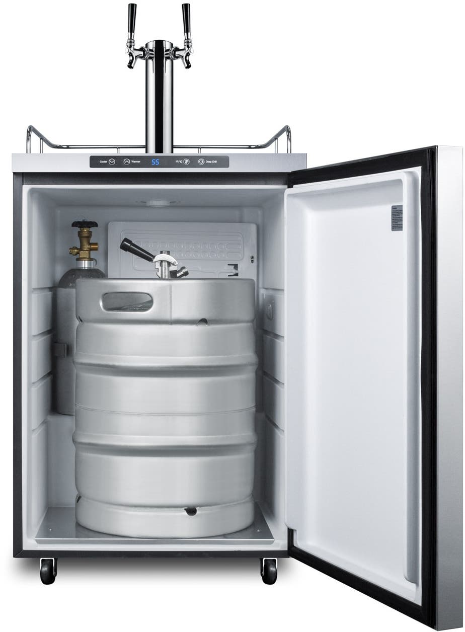 Summit SBC635MOSHHTWIN Stainless Steel, Horizontal Handle