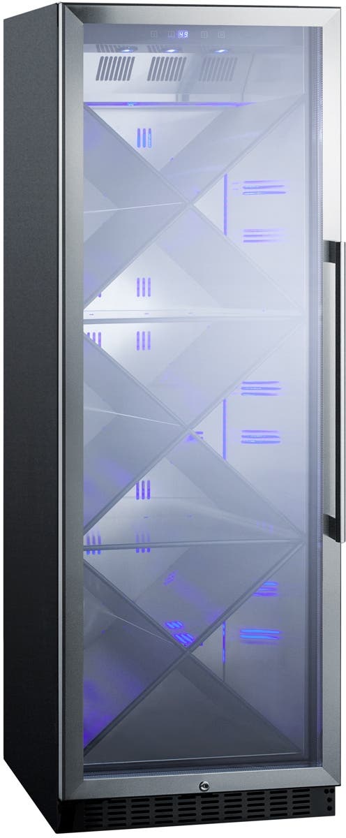 Summit SCR1401LHX Glass/Black, Diamond Shelving