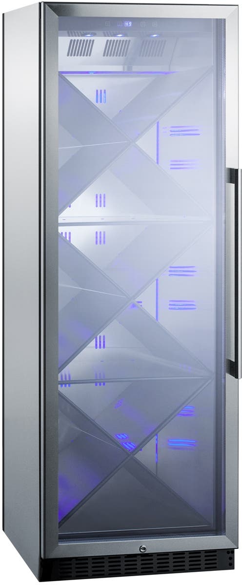 Summit SCR1401LHXCSS Glass/Stainless Steel, Diamond Shelving