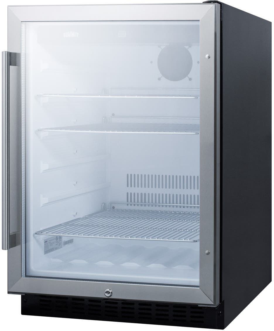 Summit SCR2464 Stainless Steel/Black