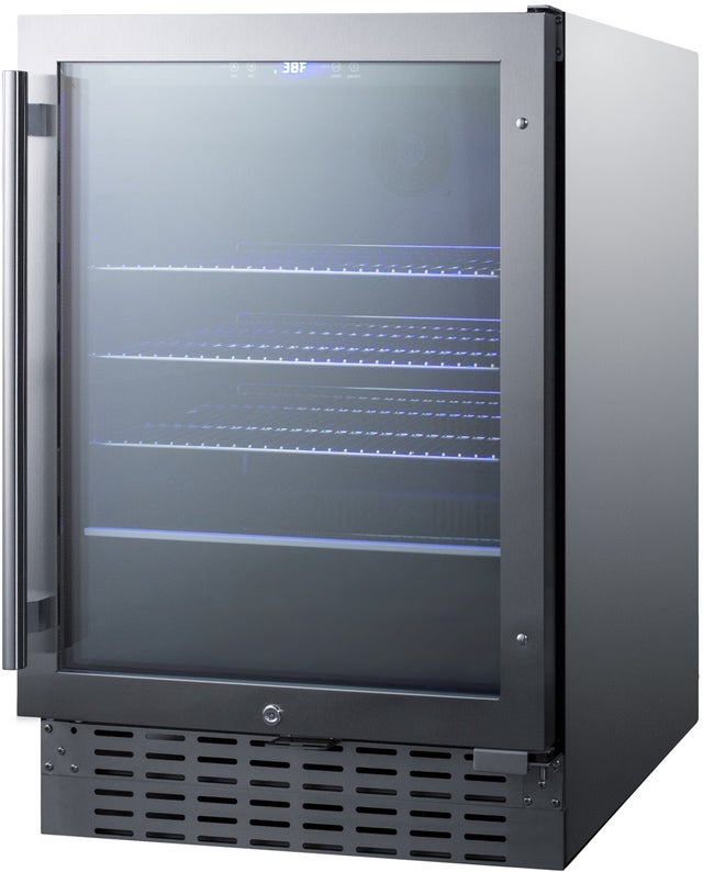 Summit SCR2466BCSS 24 Inch, 4.2 Cu. Ft. Built-In or Freestanding Beve...