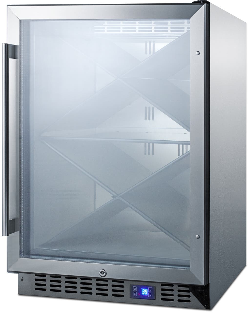Summit SCR610BLXCSS Glass/Stainless Steel