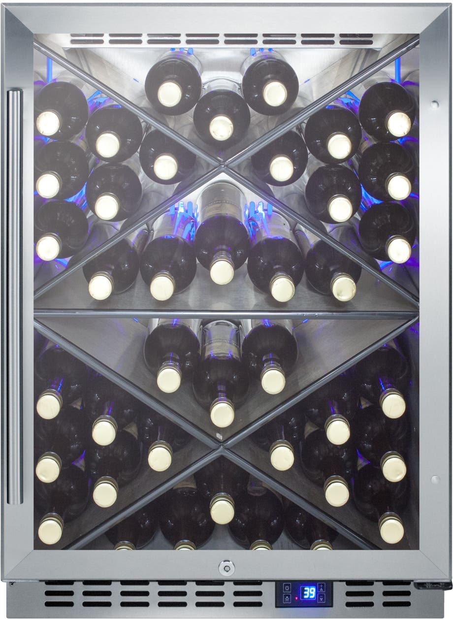 Summit SCR610BLXCSS Glass/Stainless Steel