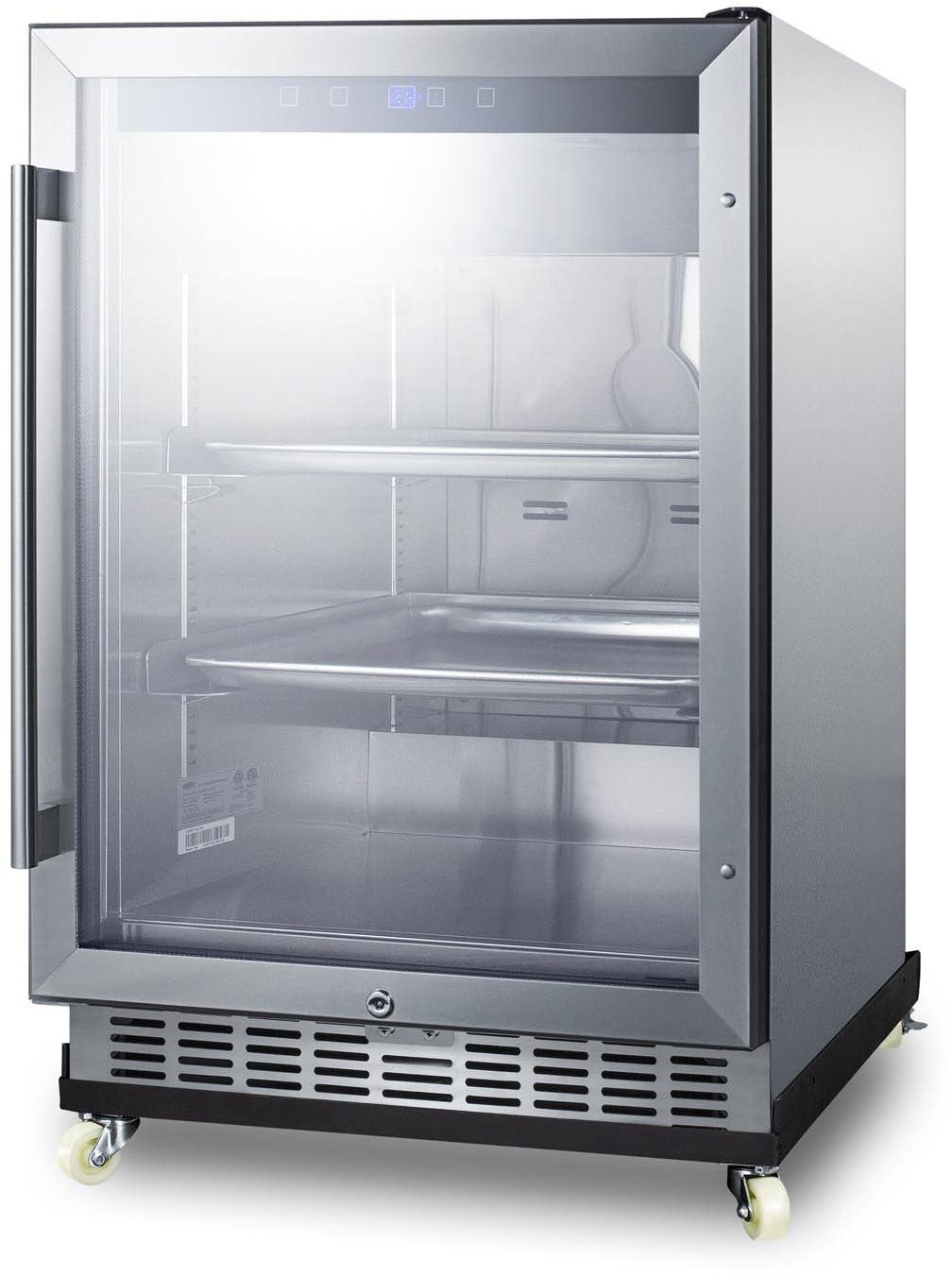 Summit SCR611GLOSRI Glass/Stainless Steel