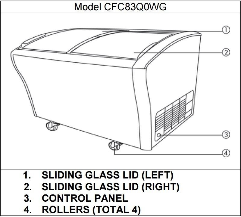 Avanti CFC83Q0WG 41 Inch Convertible Chest Freezer-Refrigerator