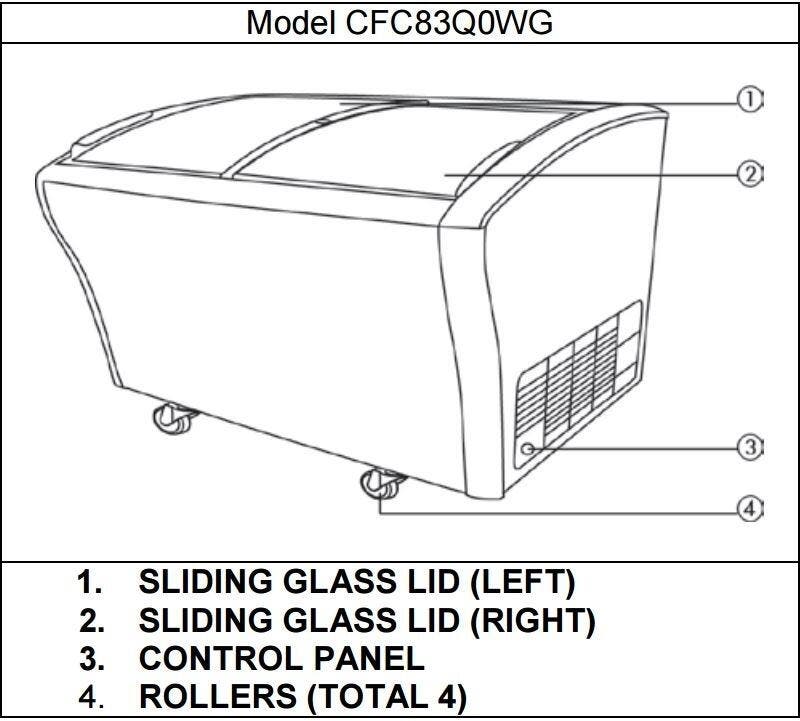Avanti CFC83Q0WG 41 Inch Convertible Chest Freezer-Refrigerator