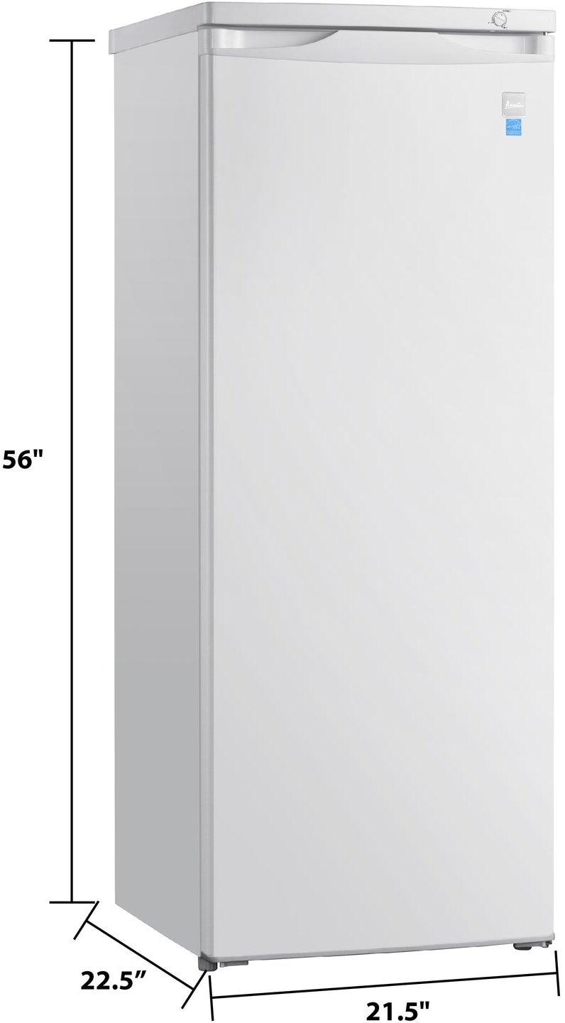 Avanti VF58B0W 5.8 Cu. Ft. Vertical Freezer: White | Plesser's