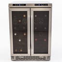 24 Inch Undercounter Dual Zone Wine Cooler with 38-Bottle Capacity, Wire Shelves, Electronic Control and Display, Automatic Lock Controls and LED Interior Display Lighting