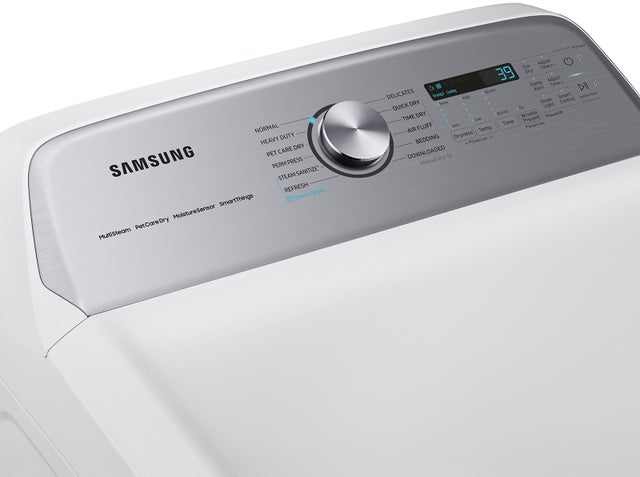 Samsung DVG54CG7150W 7.4 cf Dryer Gas Top Load Pet Care Steam Drum Ligh...