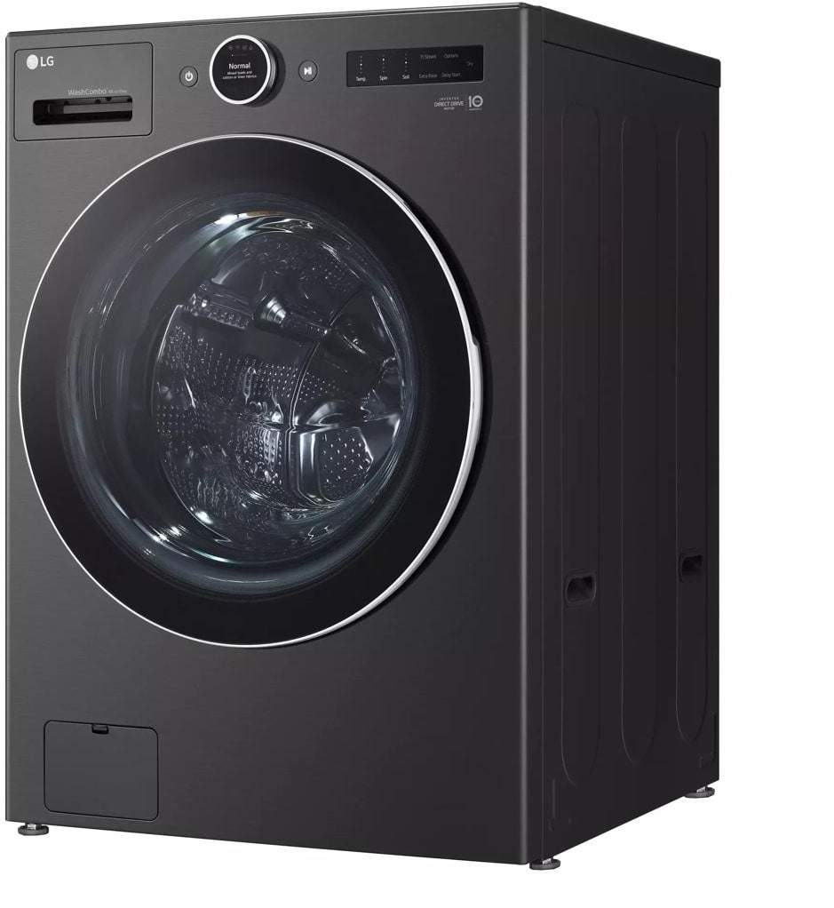 LG WM6998HBA 27 Inch Smart Front Load Washer/ Dryer Combo Black