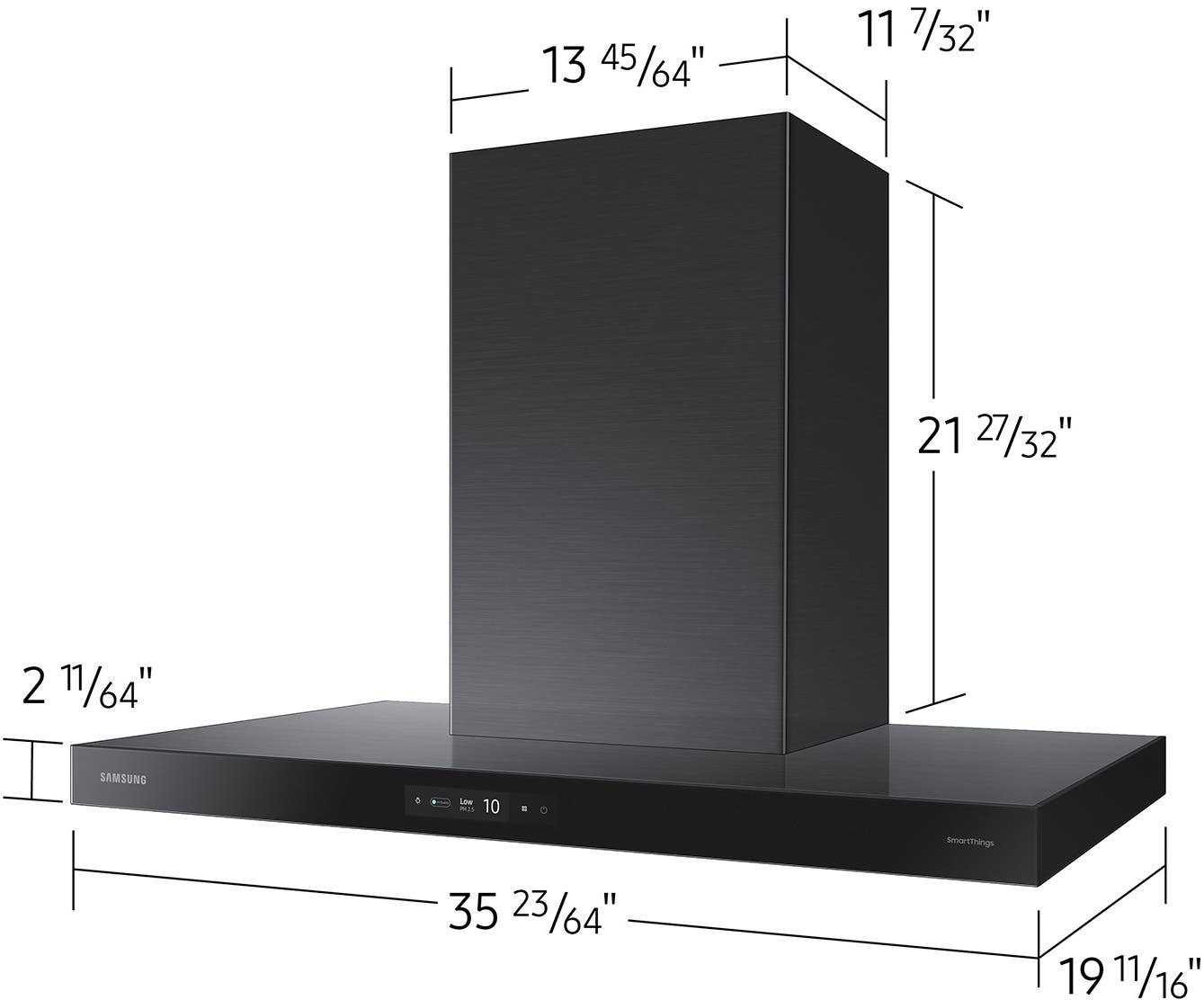 Samsung NK36CB700W33 Clean Deep Charcoal Panel, Black Stainless Steel D...